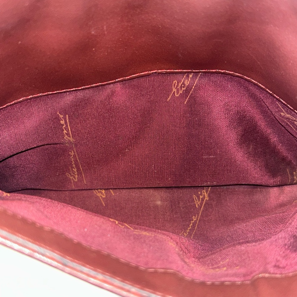 VTG 70’s Etienne Aigner Leather Burgundy Wine Crossbody Adjustable Strap Purse - Picture 7 of 8